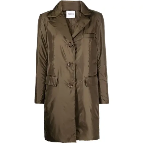 Stylish Nylon Trench Coat , female, Sizes: L - Aspesi - Modalova