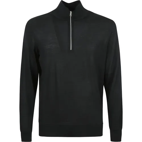 Schwarzer Pullover High Performance Zip Mock - Z Zegna - Modalova