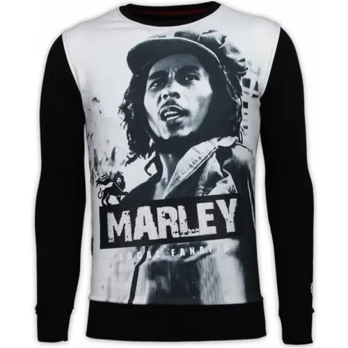 Bob Marley Digital Rhinestone - Herren Pullover - 13-6240 , Herren, Größe: S - Local Fanatic - Modalova