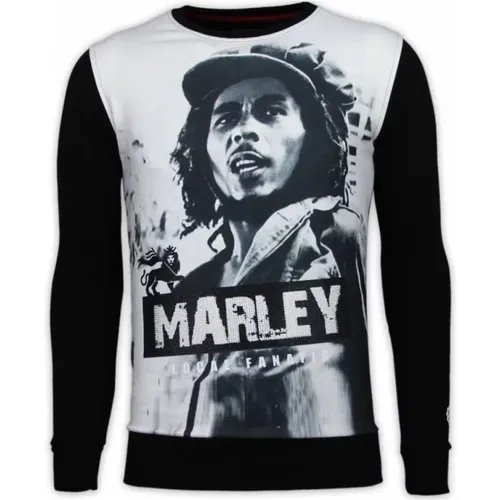 Bob Marley Digital Rhinestone - Herren Pullover - 13-6240 , Herren, Größe: XL - Local Fanatic - Modalova