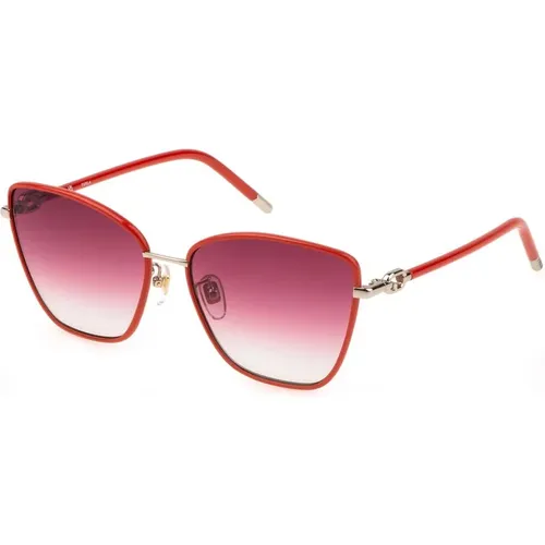 Rote Acetat-Sonnenbrille mit Pinkfarbenen Gläsern - Furla - Modalova