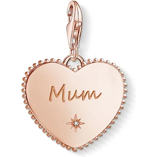 Heart Charm Pendant in Rose Gold , female, Sizes: ONE SIZE - Thomas Sabo - Modalova