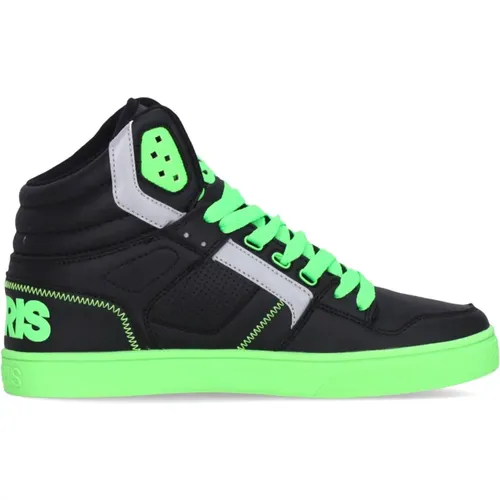 Skate Schuhe Schwarz/Grün High Top , Herren, Größe: 40 EU - Osiris - Modalova