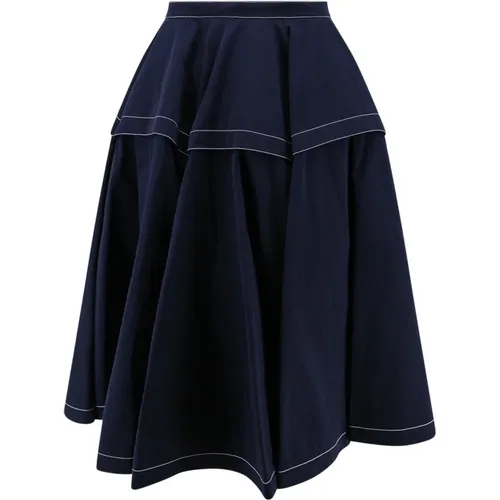 Contrasting Stitchings Nylon Skirt , female, Sizes: XS - Bottega Veneta - Modalova