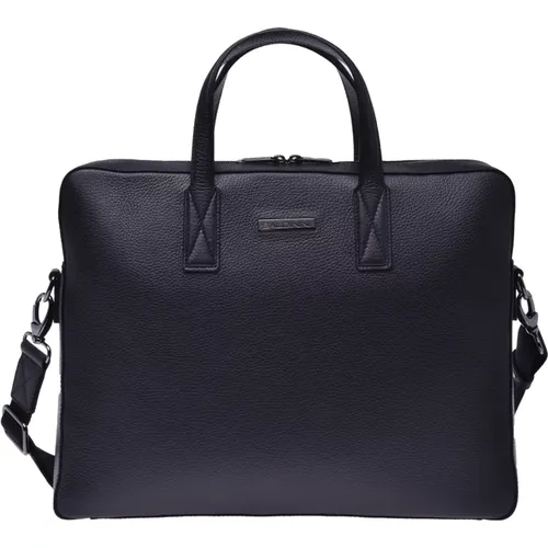 Professional bag in tumbled leather - Baldinini - Modalova