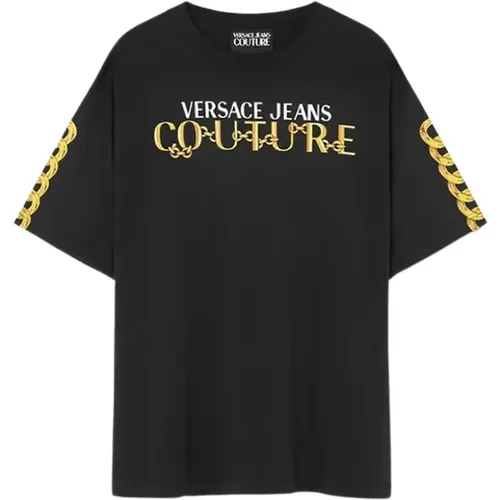 D Logo Chain T-Shirt - Versace Jeans Couture - Modalova