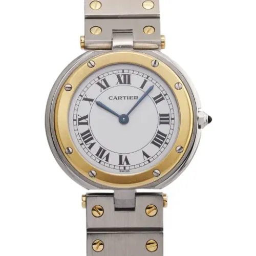 Pre-owned Stainless Steel watches , female, Sizes: ONE SIZE - Cartier Vintage - Modalova