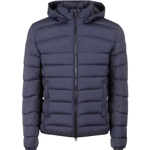 Blaue Nylon Steppjacke mit Abnehmbarer Kapuze , Herren, Größe: 2XL - Colmar - Modalova