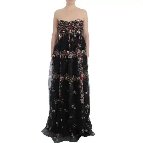 Luxuriöses Blumenmuster Seidenkleid - Dolce & Gabbana - Modalova