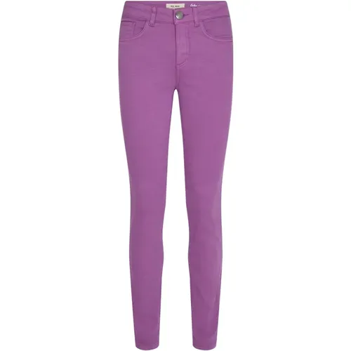 Slim-Fit High-Waisted Colour Pant Jeans , female, Sizes: W24 - MOS MOSH - Modalova