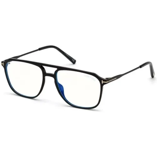 Schwarze Glänzende Rahmen Sonnenbrille , unisex, Größe: 54 MM - Tom Ford - Modalova