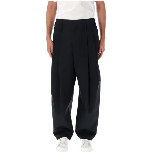 Schwarze Wide-Leg Hose Aw24 , Herren, Größe: 3XS - Kenzo - Modalova