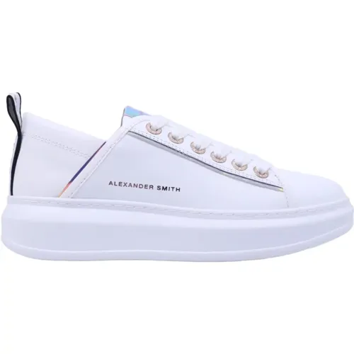 Weiße Iride Peach Sneakers für Damen , Damen, Größe: 39 EU - Alexander Smith - Modalova