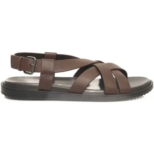 Woven Leather Sandals with Adjustable Buckle , male, Sizes: 7 UK, 6 UK, 11 UK, 8 UK, 10 UK, 9 UK - Cerruti 1881 - Modalova