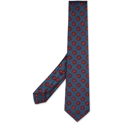 Silk Tie with Colorful Pattern , male, Sizes: ONE SIZE - Kiton - Modalova