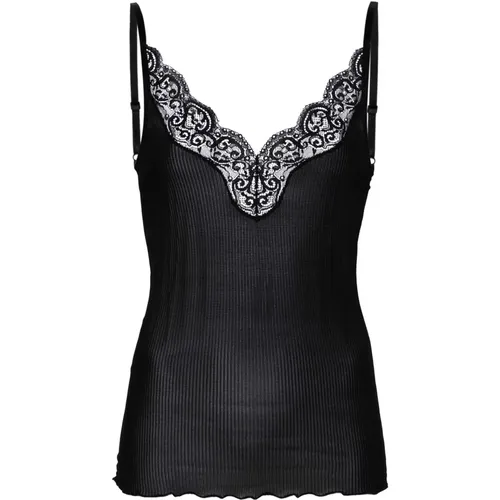 Silk Lace Tank Top , female, Sizes: XS - Saint Laurent - Modalova