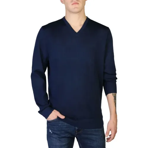 Mens Long Sleeve V-Neck Wool Sweater , male, Sizes: L, M, S, XL - Calvin Klein - Modalova