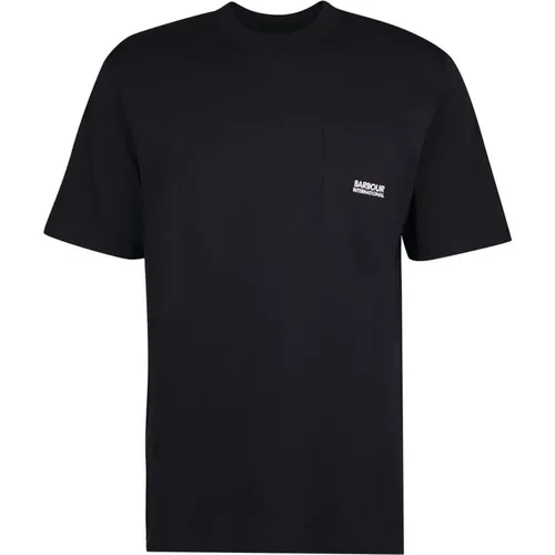 Cotton T-Shirt with Contrast Logo , male, Sizes: S - Barbour - Modalova