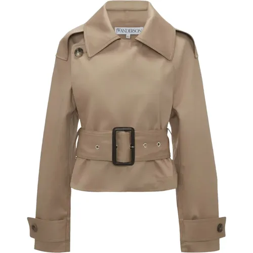 Cropped Trench Jacket , female, Sizes: S - JW Anderson - Modalova