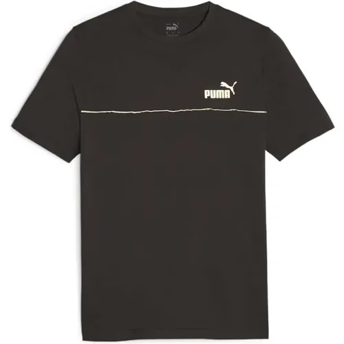 Ess+ Minimal Gold T-Shirt , Herren, Größe: L - Puma - Modalova