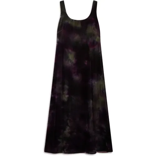 Samt Tie&Dye Petticoat Kleid , Damen, Größe: L - MALIPARMI - Modalova