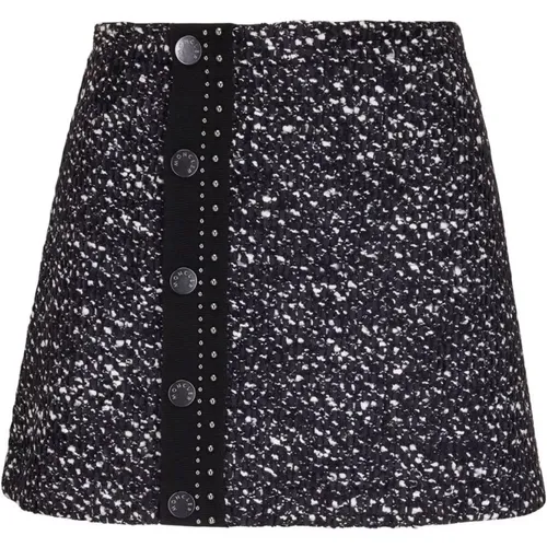 Button Skirt with Tweed Detailing , female, Sizes: S - Moncler - Modalova
