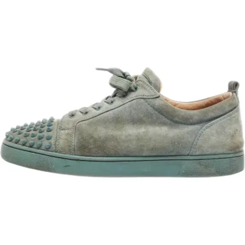 Pre-owned Suede sneakers , female, Sizes: 10 1/2 UK - Christian Louboutin Pre-owned - Modalova