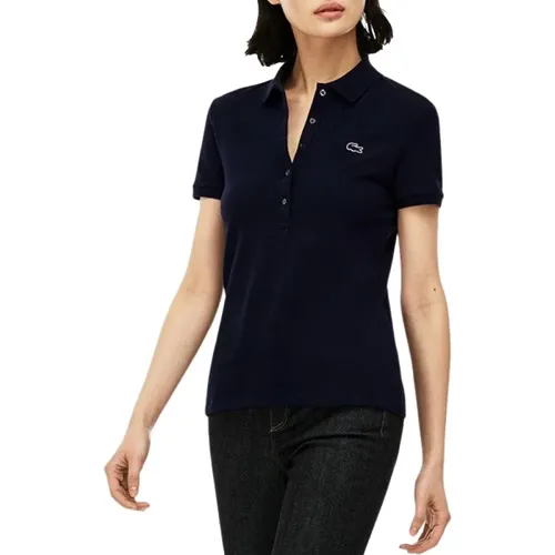 Blaue T-Shirts und Polos , Damen, Größe: S - Lacoste - Modalova