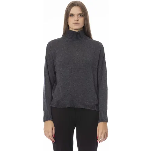 Vulcano Neck Langarm Pullover , Damen, Größe: M - Baldinini - Modalova