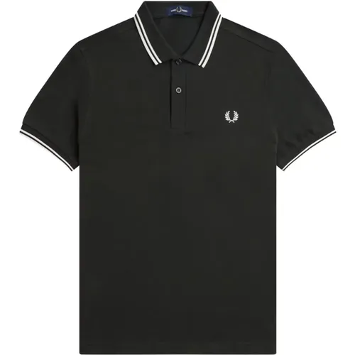 Night/White Snow Cotton Polo , male, Sizes: S, M, 2XL - Fred Perry - Modalova