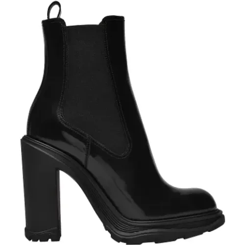 Leather boots , female, Sizes: 5 UK, 4 UK, 3 UK, 7 UK - alexander mcqueen - Modalova