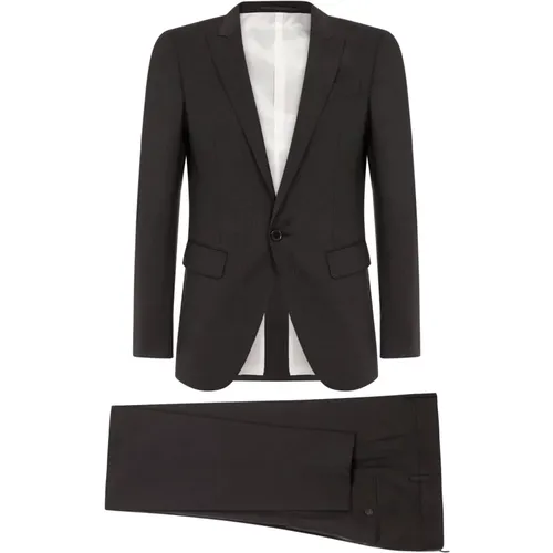 Berlin Charcoal Wool Blend Suit Set , male, Sizes: L - Dsquared2 - Modalova