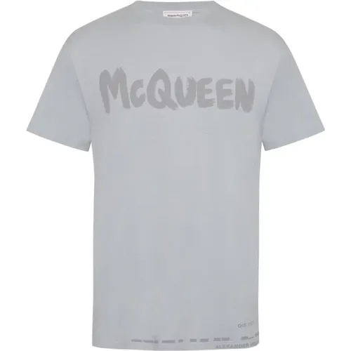 T-shirts and Polos Grey , male, Sizes: XL - alexander mcqueen - Modalova