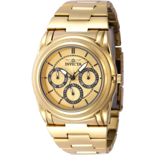 Gold Dial Quartz Watch - Slim Collection , female, Sizes: ONE SIZE - Invicta Watches - Modalova