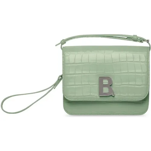 Croc Effect Crossbody Bag , female, Sizes: ONE SIZE - Balenciaga - Modalova