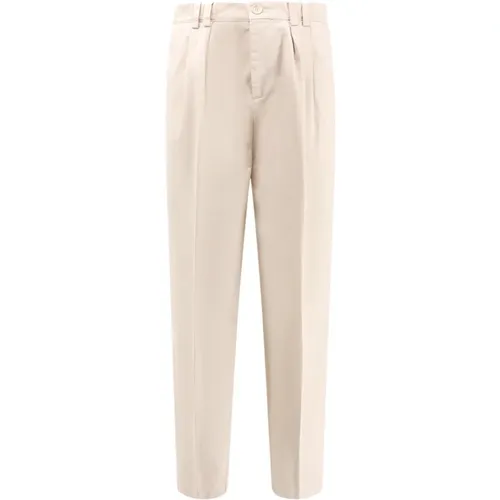 Cotton Trousers with Zipper , male, Sizes: M, L - BRUNELLO CUCINELLI - Modalova