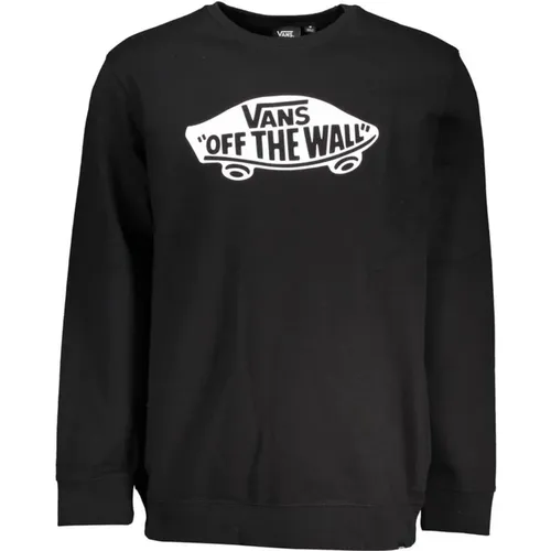 Cotton Long Sleeve Sweatshirt with Logo Print , male, Sizes: M, L, S - Vans - Modalova