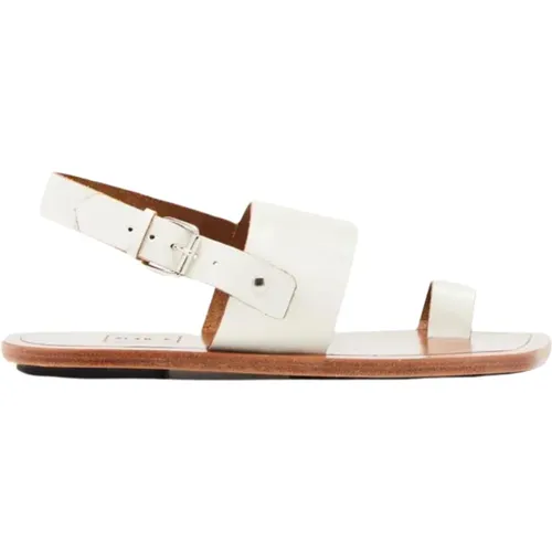 Leather Toe Ring Sandals , female, Sizes: 3 UK, 8 UK, 5 1/2 UK, 5 UK - Plan C - Modalova