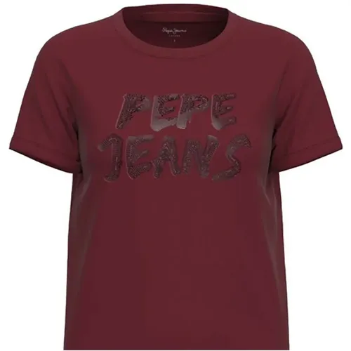 Stylisches T-Shirt , Damen, Größe: M - Pepe Jeans - Modalova