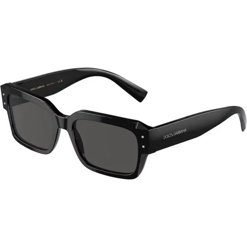 Frame, Dark Grey Lenses Sunglasses , unisex, Sizes: 56 MM - Dolce & Gabbana - Modalova