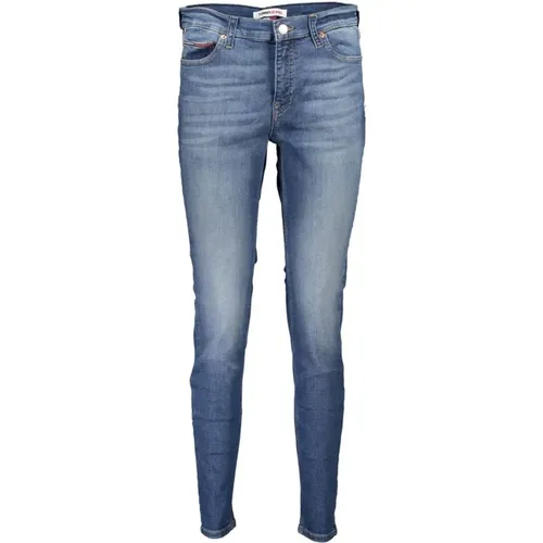 Skinny Waschjeans mit Knopfverschluss , Damen, Größe: W29 L30 - Tommy Hilfiger - Modalova