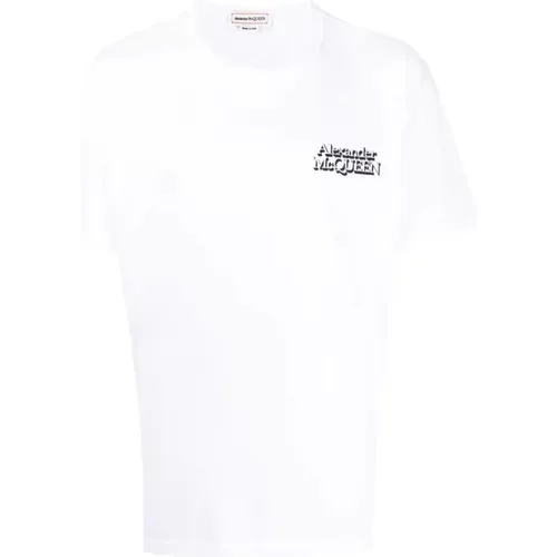 Organic Jersey T-Shirt with Logo Print , male, Sizes: XS - alexander mcqueen - Modalova