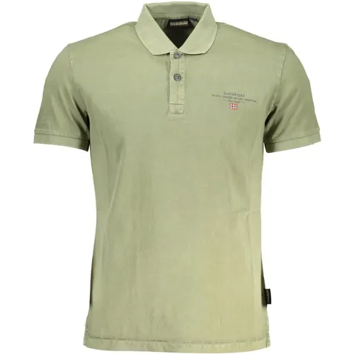 Cotton Polo Shirt Logo Embroidery , male, Sizes: M, S - Napapijri - Modalova