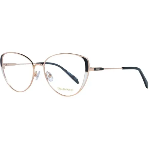 Rose Gold Cat Eye Optische Brillen , Damen, Größe: ONE Size - EMILIO PUCCI - Modalova