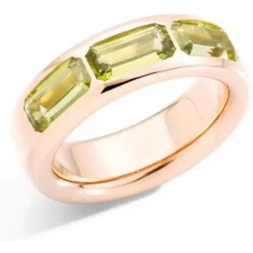 Iconica Peridot Rose Gold Ring , female, Sizes: 54 MM - Pomellato - Modalova