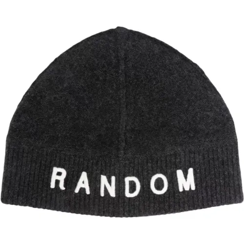 Grey Beanie with RIS Logo , male, Sizes: ONE SIZE - Random Identities - Modalova