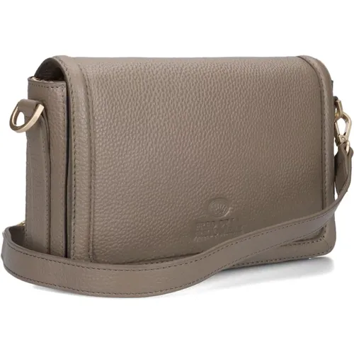 Jukka Schultertasche Taupe Leder , Damen, Größe: ONE Size - Fred de la Bretoniere - Modalova