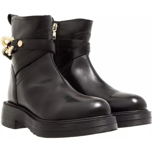 Moderne Schwarze City-Stiefel , Damen, Größe: 37 EU - Love Moschino - Modalova