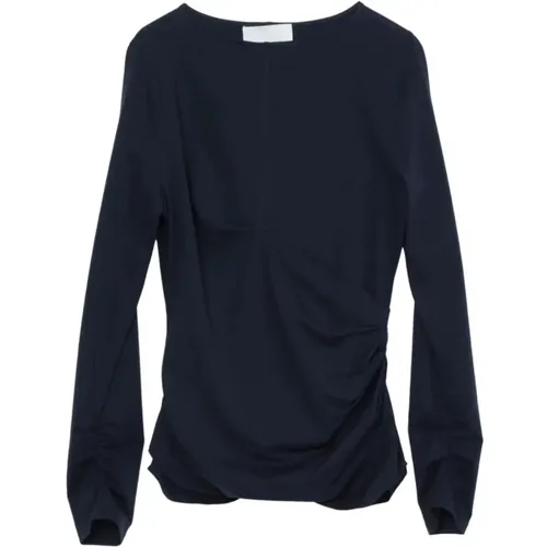 Draped Boatneck Langarm T-Shirt , Damen, Größe: M - 3.1 phillip lim - Modalova