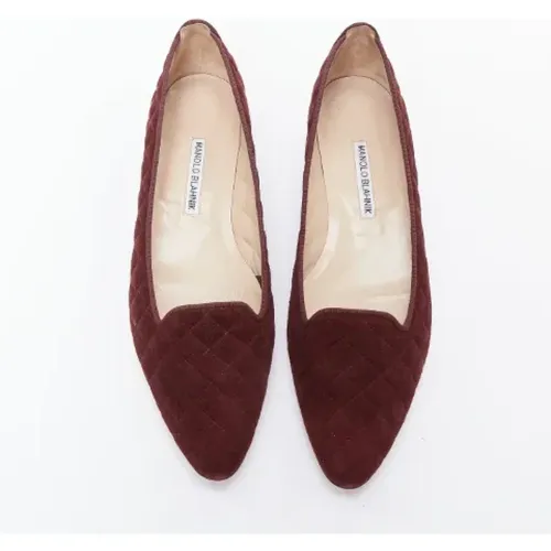 Pre-owned Wildleder flats - Manolo Blahnik Pre-owned - Modalova